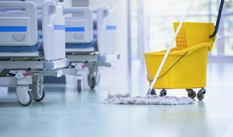 Hospital environment requiring specialist infection control cleaning